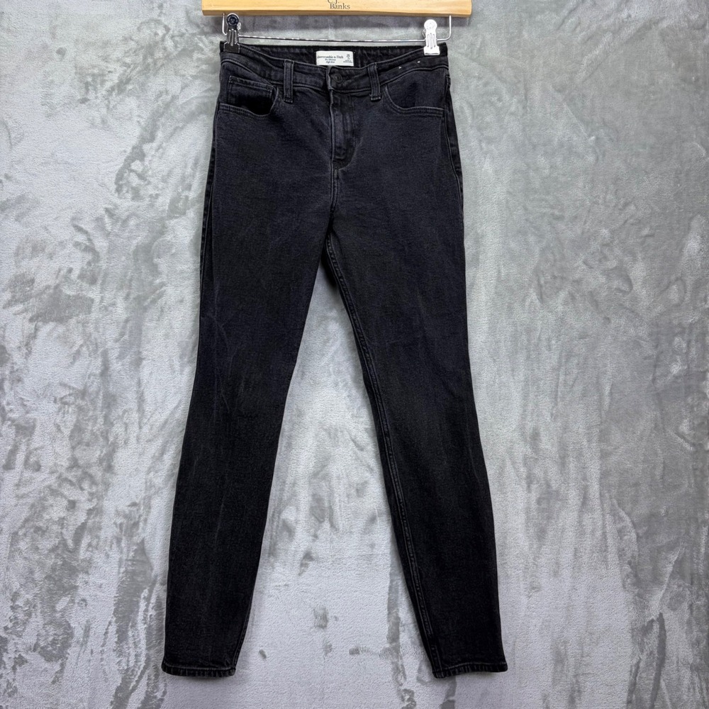 Abercrombie & Fitch The Skinny High Rise Women's Jeans‎ Faded Black Size 26/2R